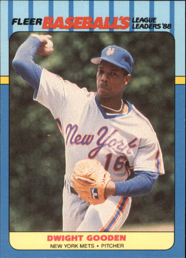 1988 Fleer League Leaders Baseball Cards       015      Dwight Gooden